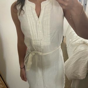 White Linen Dress